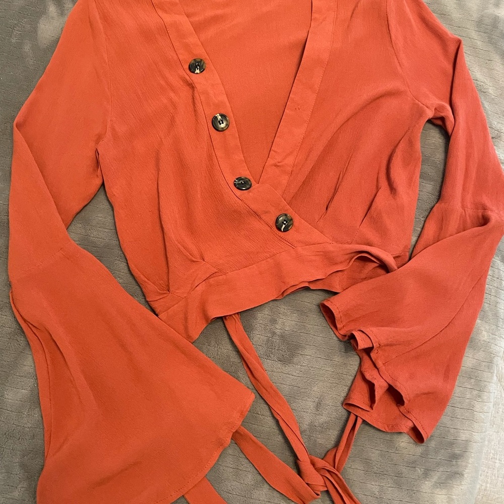 Wrap crop top